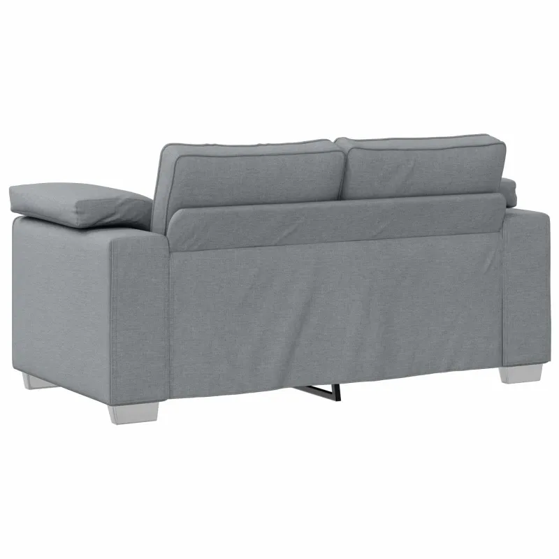 Sofa 3 pcs Šviesiai pilka 219 x 80 x 82 cm Lino mišinio audinys