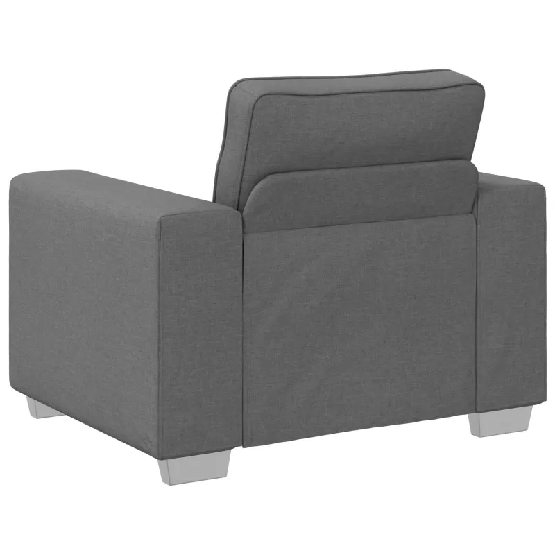 Sofa 3 pcs Tamsiai pilka 219 x 80 x 82 cm Lino mišinio audinys