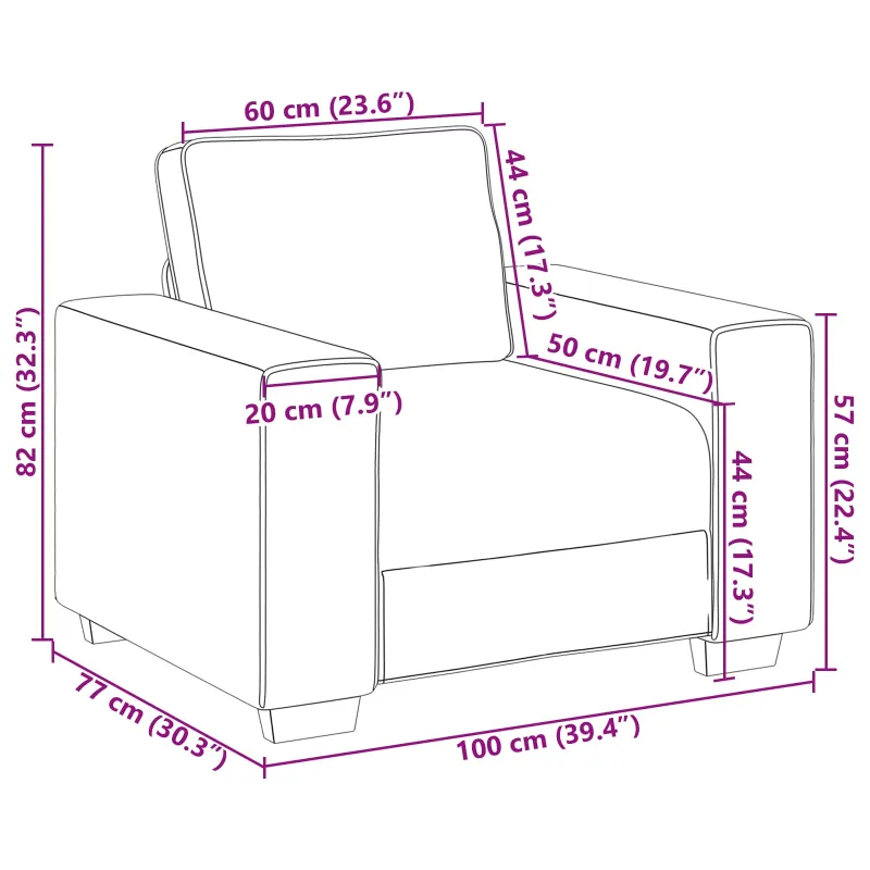 Sofa 3 pcs Tamsiai pilka 219 x 80 x 82 cm Lino mišinio audinys