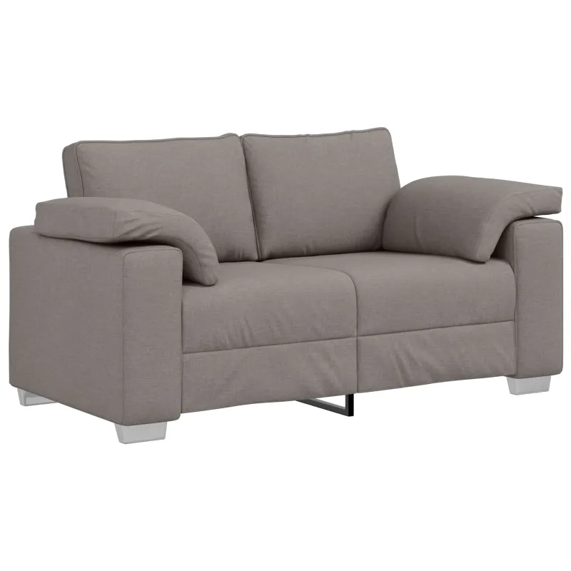 Sofa 3 pcs Taupe 219 x 80 x 82 cm Lino mišinio audinys