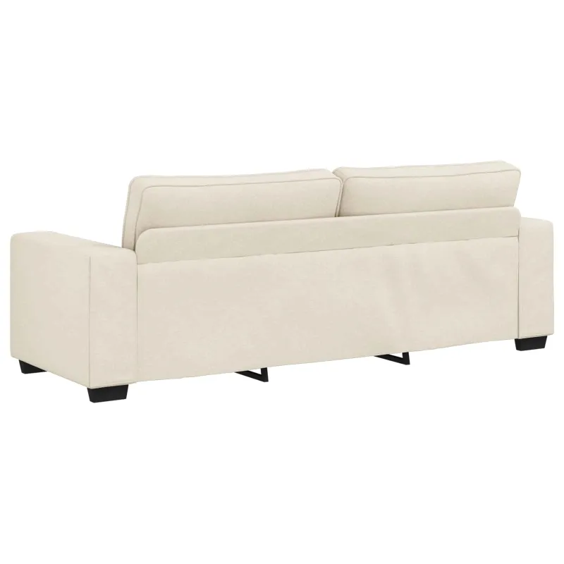 Sofa 2 pcs Smėlio 221 x 80 x 82 cm Lino mišinio audinys