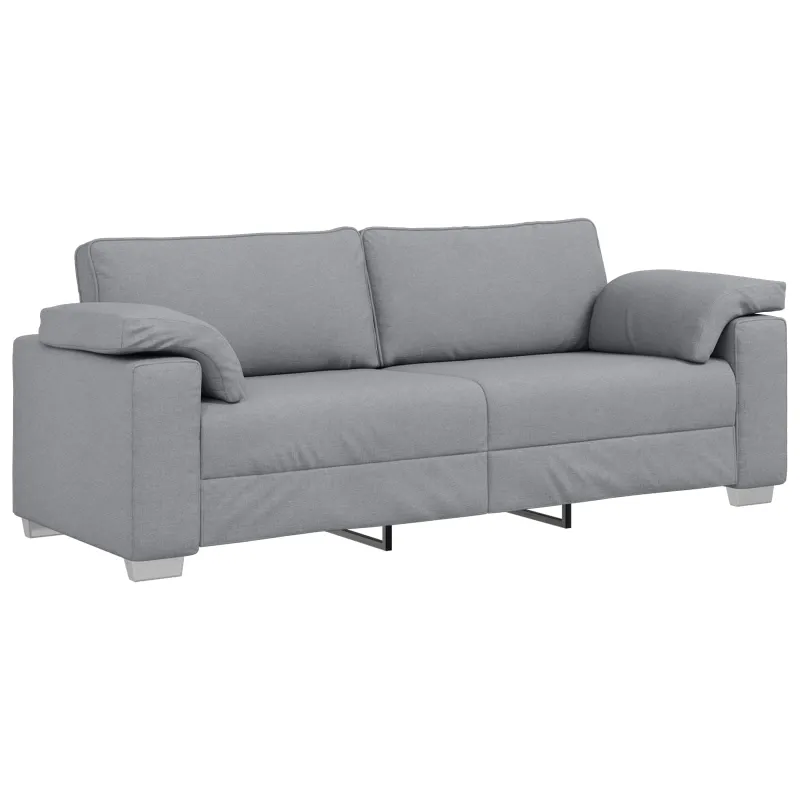 Sofa 2 pcs Šviesiai pilka 219 x 80 x 82 cm audinys