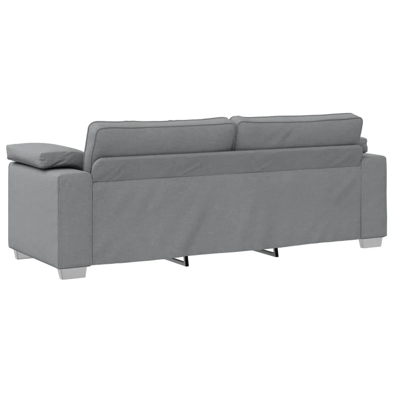 Sofa 2 pcs Šviesiai pilka 219 x 80 x 82 cm audinys