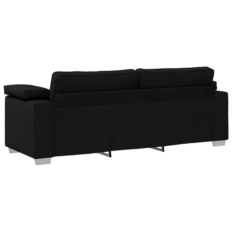 Sofa 2 pcs Juodas 219 x 80 x 82 cm audinys