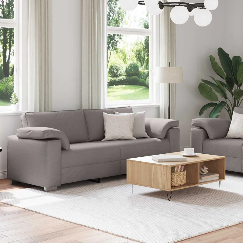 Sofa 2 pcs Taupe 219 x 80 x 82 cm audinys