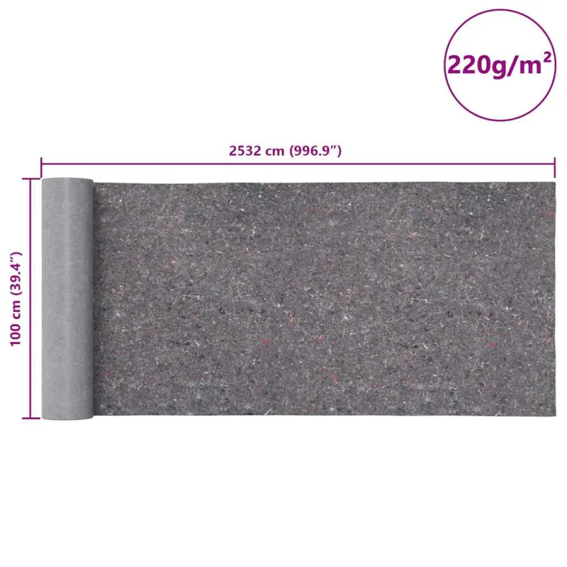 Neslidžios dažytojo vilnos 2 vnt 25 m 220 g/m² Pilka