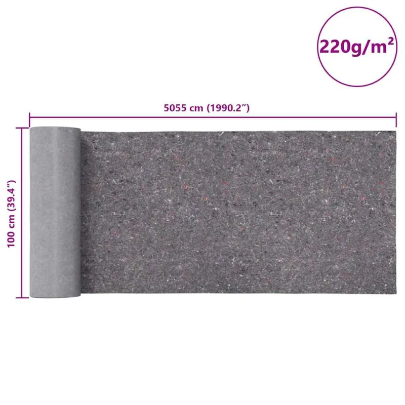 Neslidžios dažytojo vilnos 2 vnt 50 m 220 g/m² Pilka
