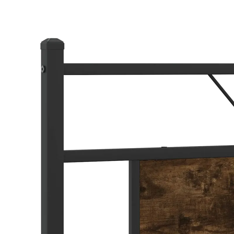 Lovos rėmas be čiužinio, dūminio ąžuolo, 180x200cm, metalas