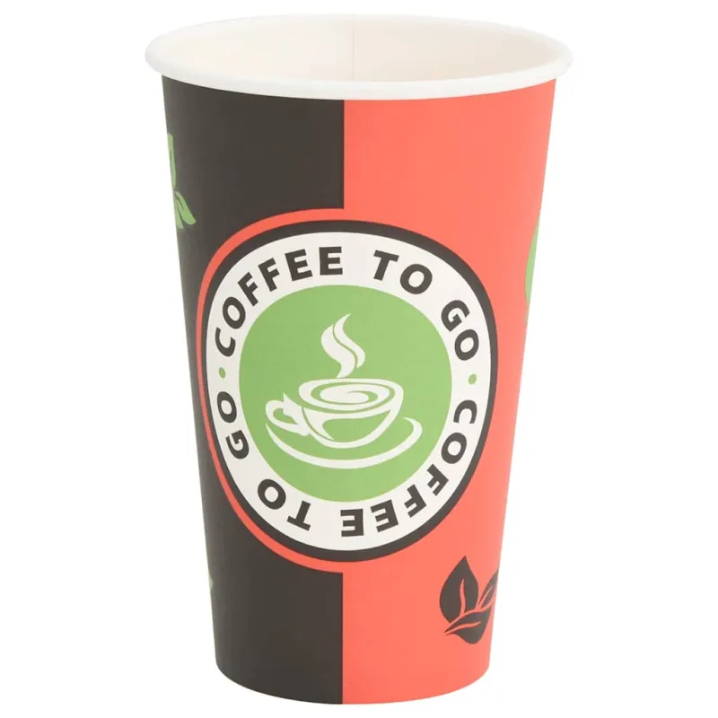 popieriniai kavos puodeliai su dangteliais 1000 vnt 16oz 400 ml