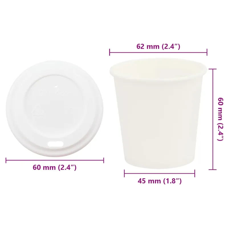 popieriniai kavos puodeliai su dangteliais 1000 vnt 4oz 100ml