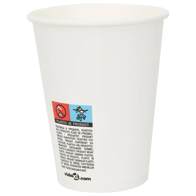 popieriniai kavos puodeliai su dangteliais 1000 vnt 12oz 300ml