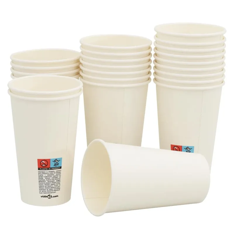 popieriniai kavos puodeliai su dangteliais 1000 vnt 16oz 400 ml