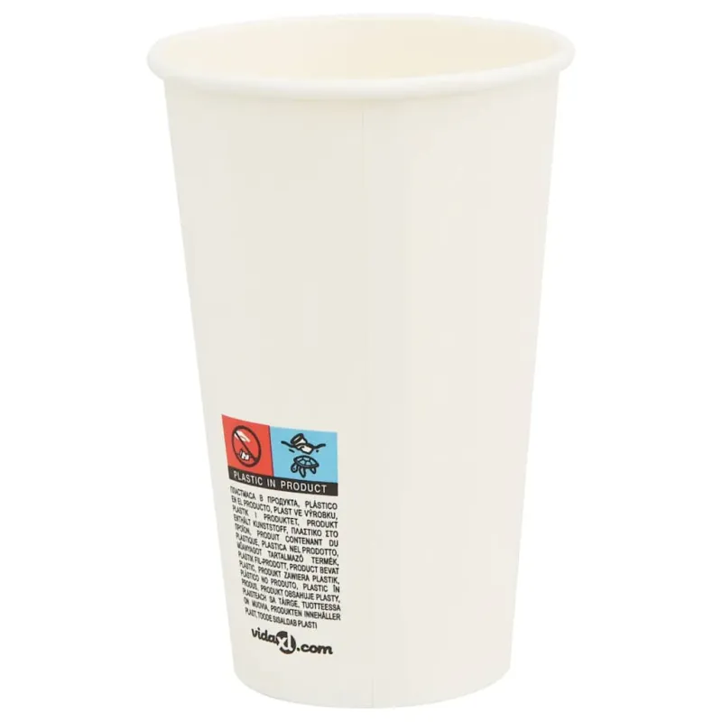popieriniai kavos puodeliai su dangteliais 1000 vnt 16oz 400 ml