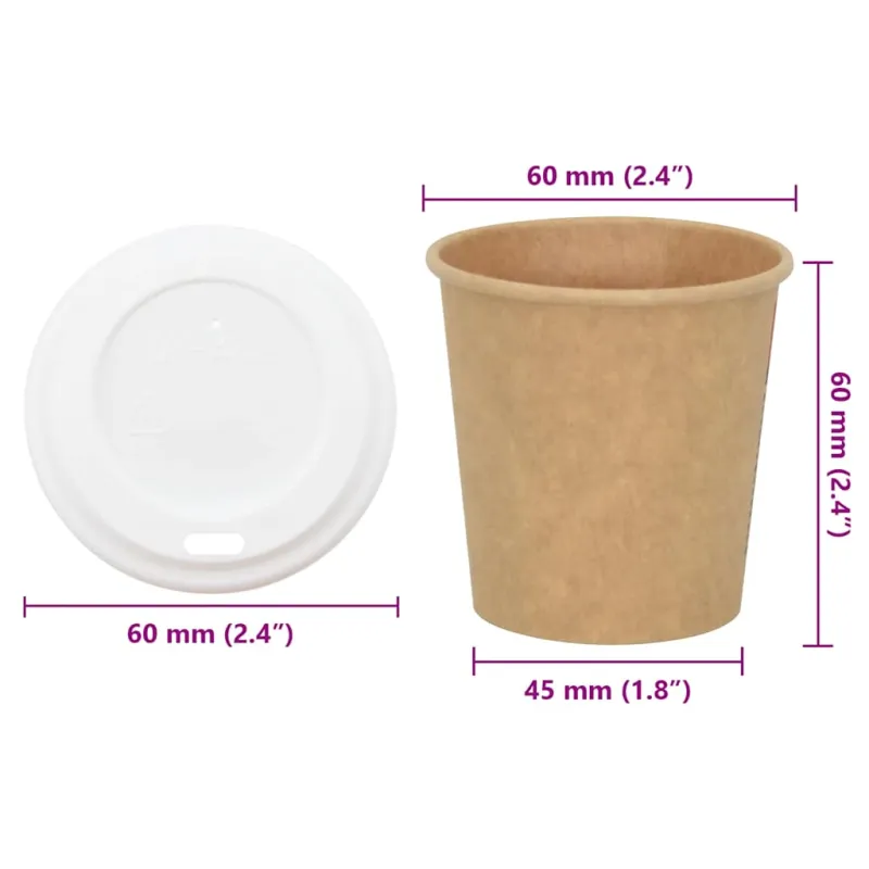 popieriniai kavos puodeliai su dangteliais 1000 vnt 4oz 100ml