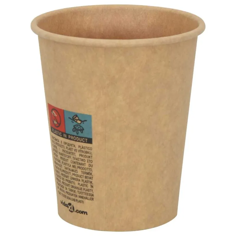 popieriniai kavos puodeliai su dangteliais 1000 vnt 8oz 200ml