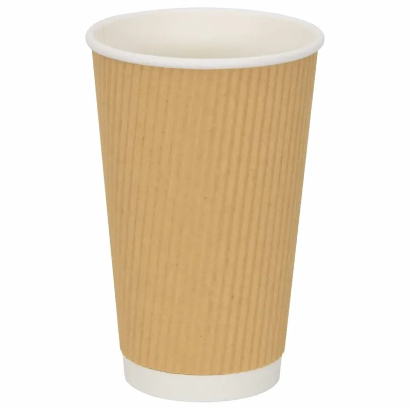popieriniai kavos puodeliai su dangteliais 1000 vnt 16oz 400 ml