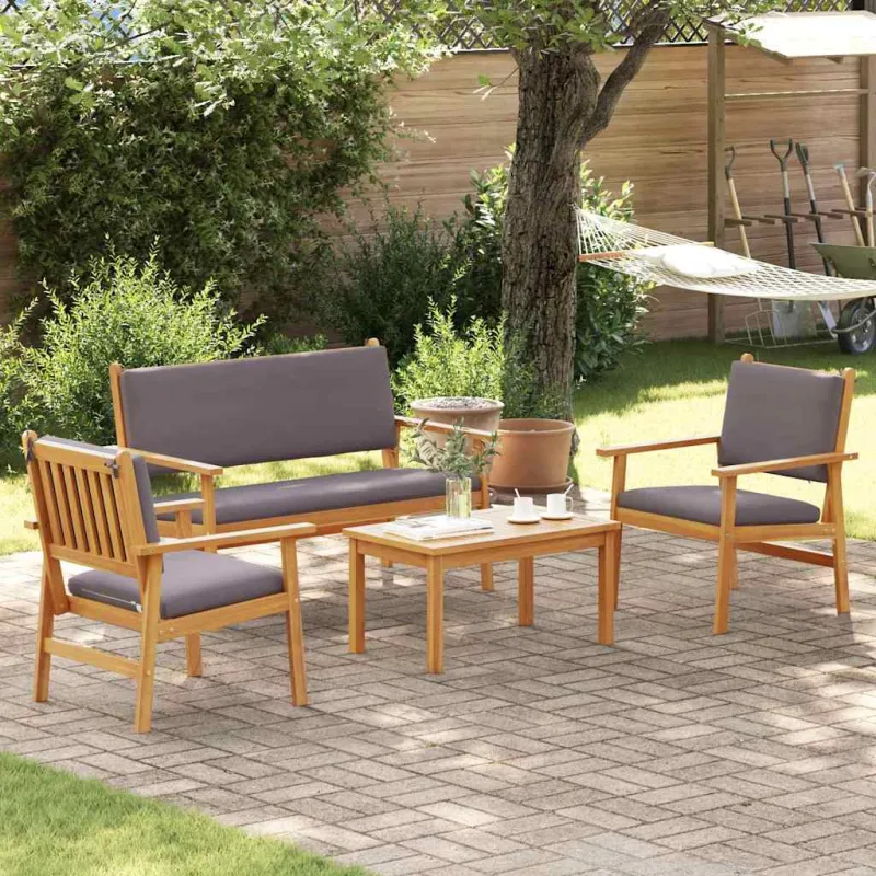 Sodo Sofų Rinkinys 4 pcs Ruda 120 x 65,5 x 79 cm