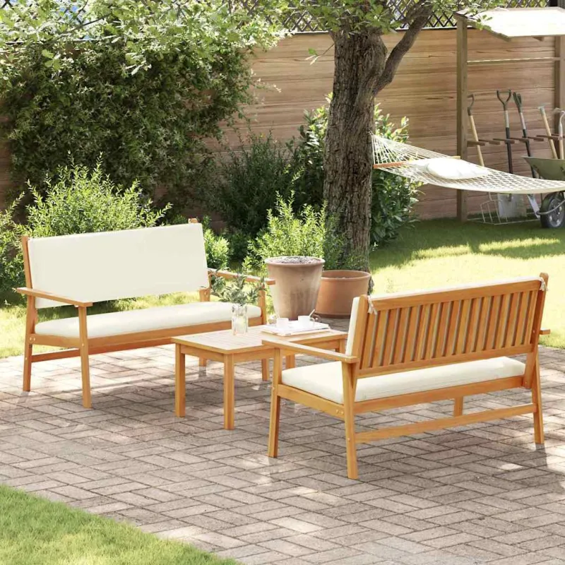 Sodo Sofų Rinkinys 3 pcs Ruda 120 x 65,5 x 79 cm