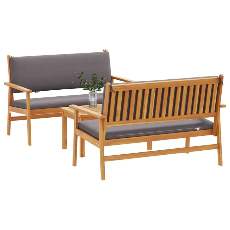 Sodo Sofų Rinkinys 3 pcs Ruda 120 x 65,5 x 79 cm