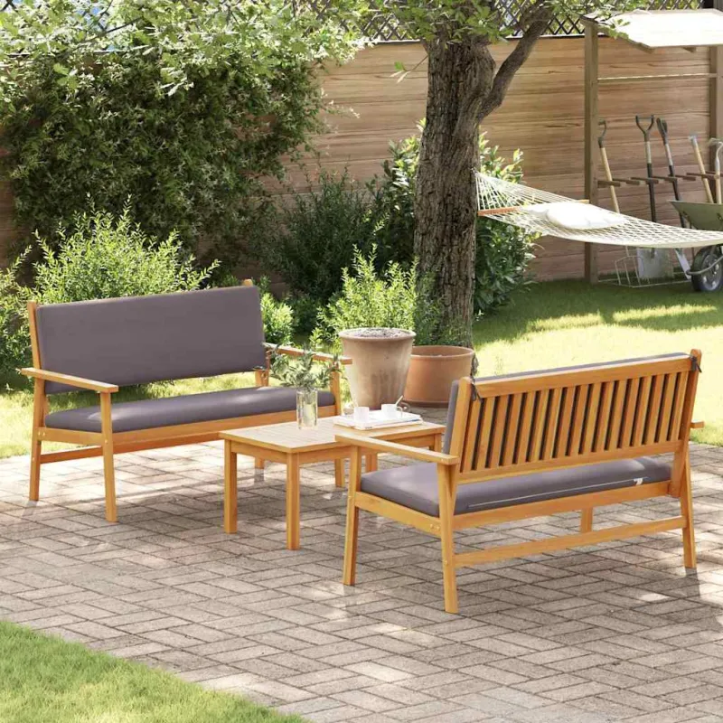 Sodo Sofų Rinkinys 3 pcs Ruda 120 x 65,5 x 79 cm
