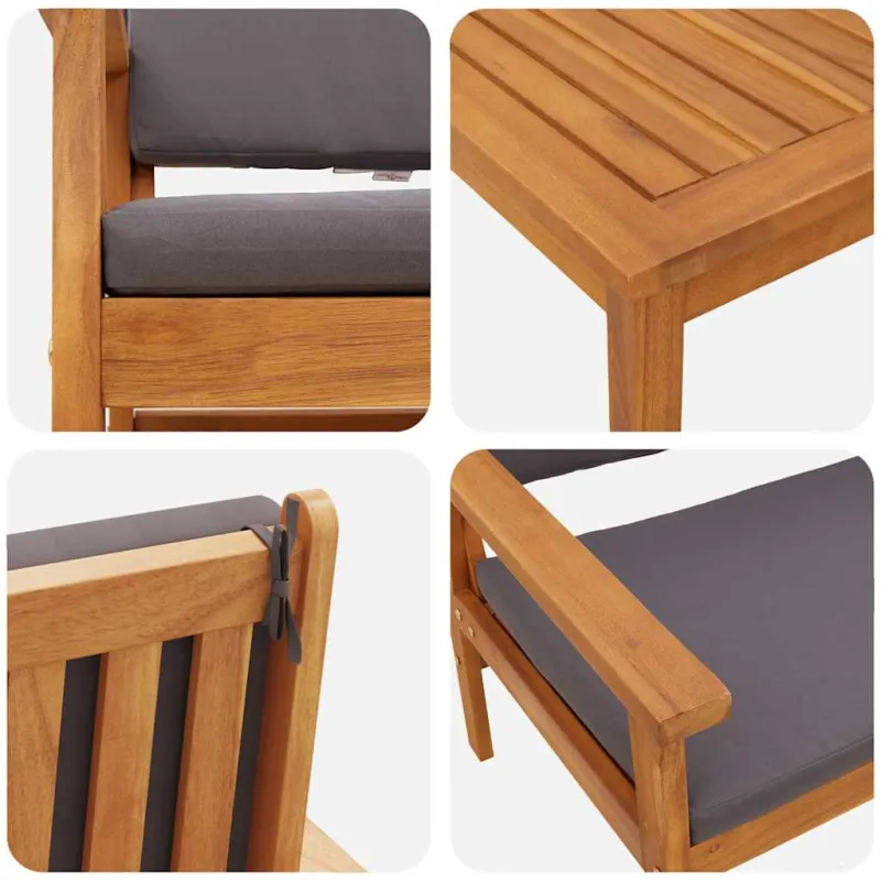 Sodo Sofų Rinkinys 3 pcs Ruda 120 x 65,5 x 79 cm