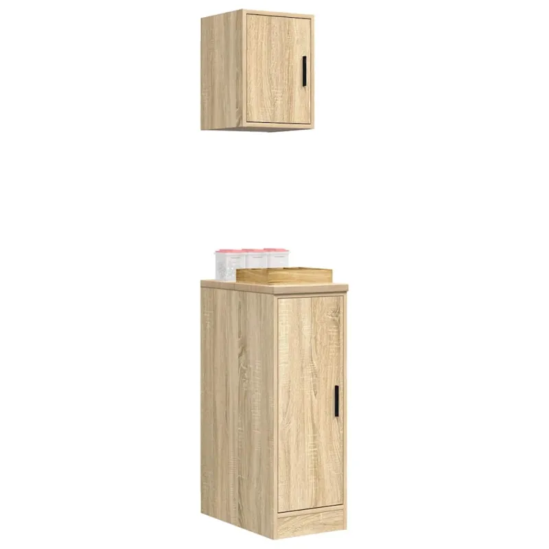 garažo spintos, 2vnt., ąžuolo, mediena
