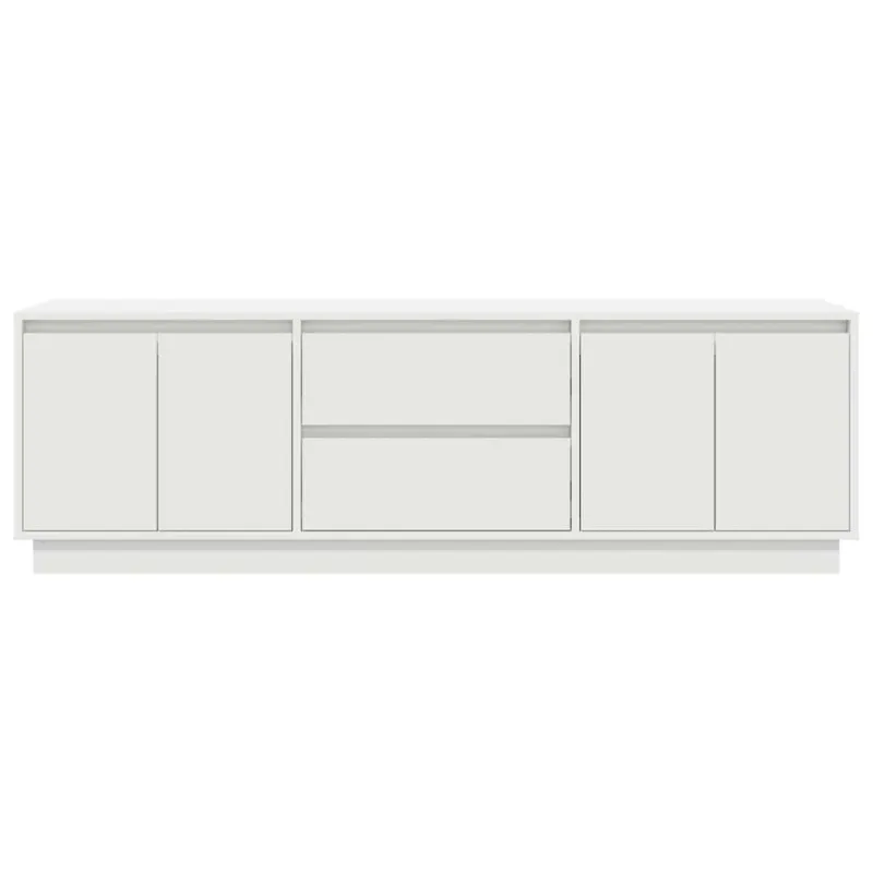 TV spintelė su LED lemputėmis, baltos spalvos, 160,5x41x50 cm