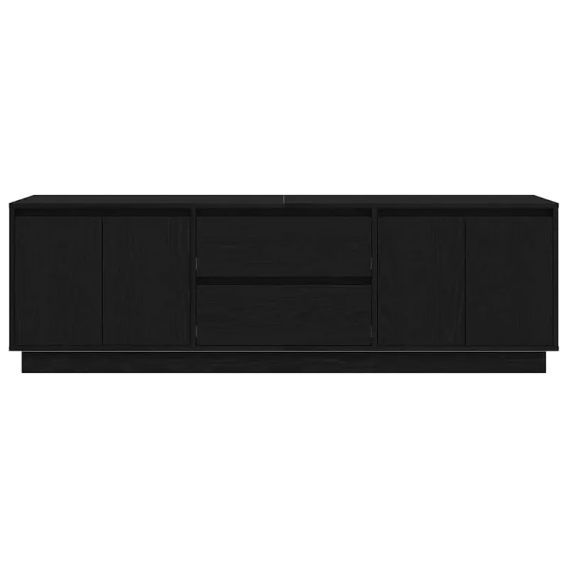 Televizoriaus spintelė su LED apšvietimu, juoda, 160,5x41x50 cm