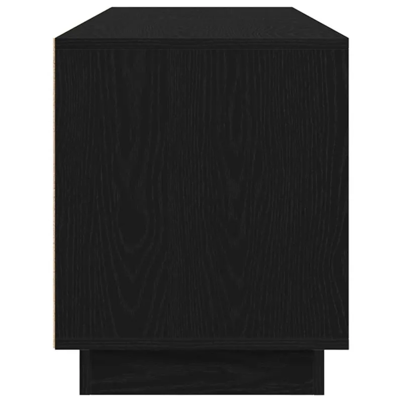 Televizoriaus spintelė su LED apšvietimu, juoda, 160,5x41x50 cm