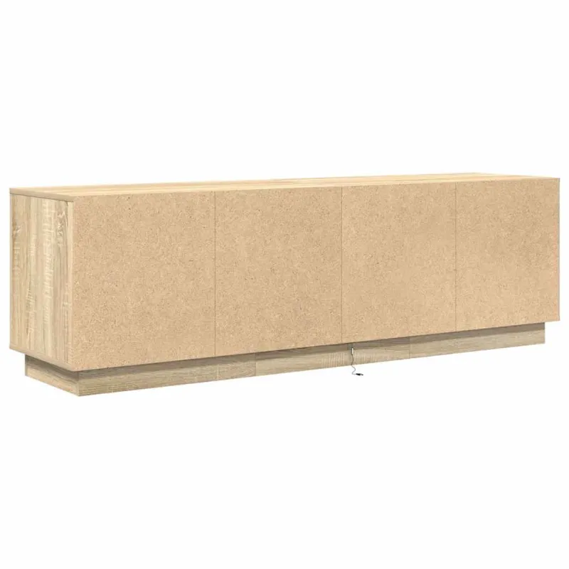 TV spintelė su LED lemputėmis, ąžuolo spalvos, 160,5x41x50 cm