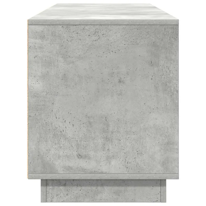TV spintelė su LED lemputėmis, betono pilka, 160,5x41x50 cm