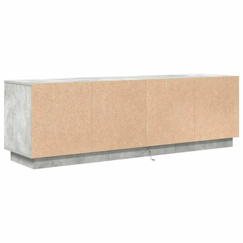TV spintelė su LED lemputėmis, betono pilka, 160,5x41x50 cm