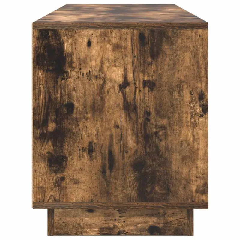 TV spintelė su LED lemputėmis, dūminio ąžuolo, 160,5x41x50 cm