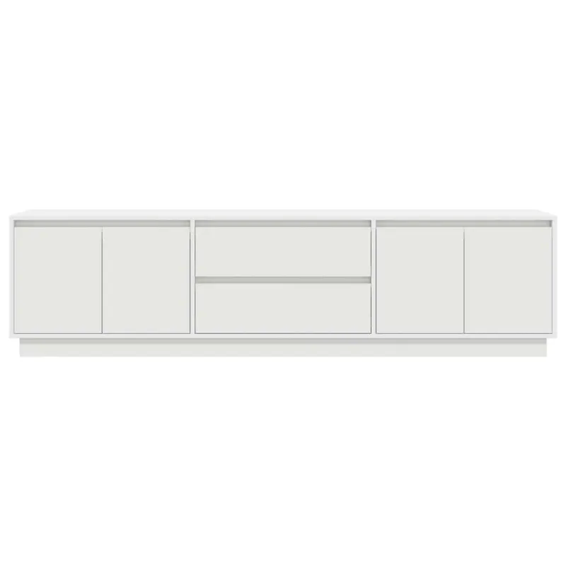 TV spintelė su LED lemputėmis, baltos spalvos, 193,5x41x50 cm