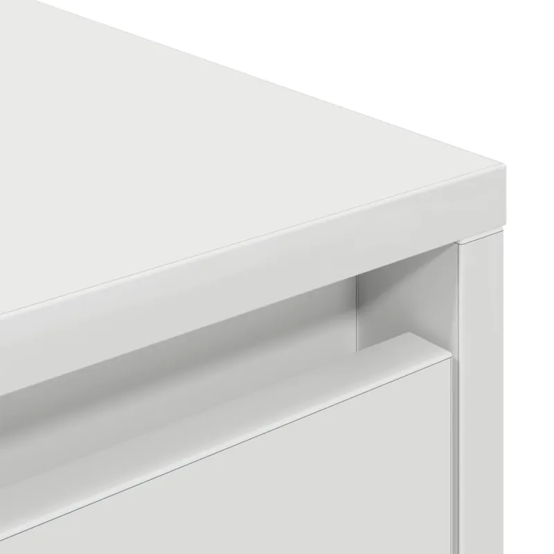 TV spintelė su LED lemputėmis, baltos spalvos, 193,5x41x50 cm