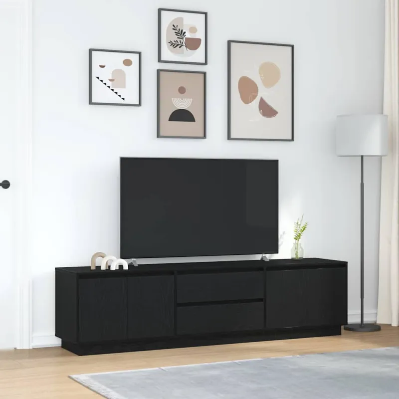 Televizoriaus spintelė su LED apšvietimu, 193,5x41x50 cm