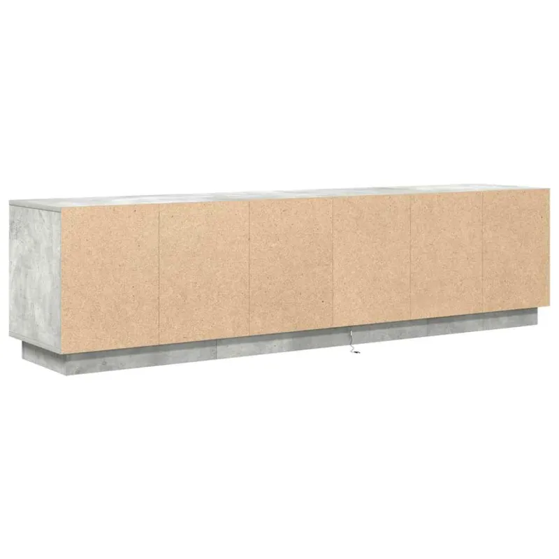 TV spintelė su LED lemputėmis, betono pilka, 193,5x41x50 cm