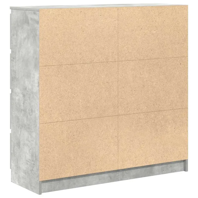Šoninė spintelė, betono pilka, 100x35x99 cm, apdirbta mediena