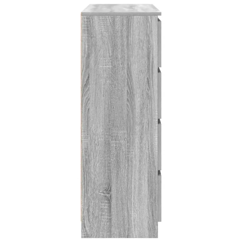 Šoninė spintelė, pilka ąžuolo, 100x35x99 cm, apdirbta mediena