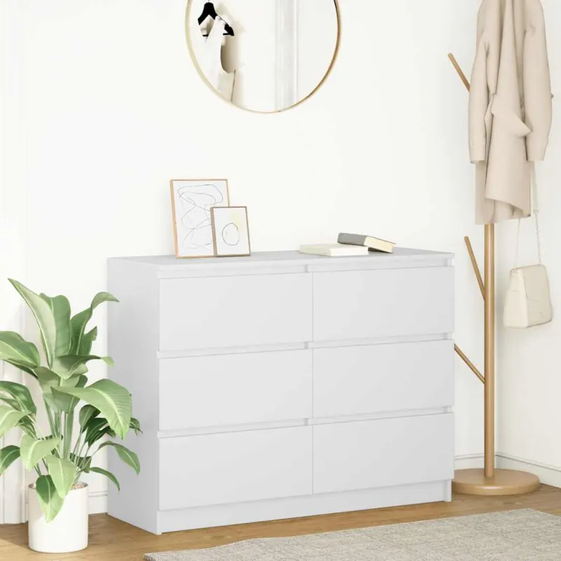 indauja balta 100x35x76 cm inžinierinė mediena