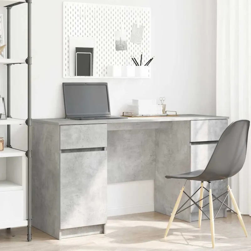 Stalas Betono pilka 140 x 49 x 76 cm Apdirbta mediena