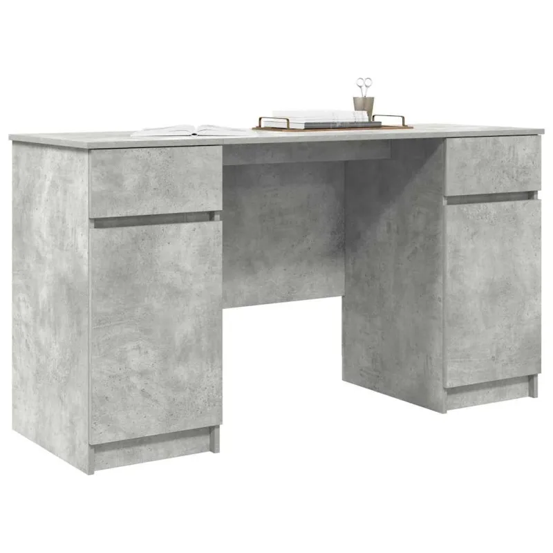 Stalas Betono pilka 140 x 49 x 76 cm Apdirbta mediena