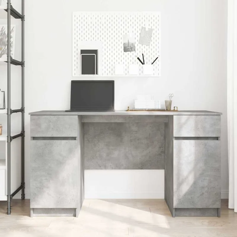 Stalas Betono pilka 140 x 49 x 76 cm Apdirbta mediena