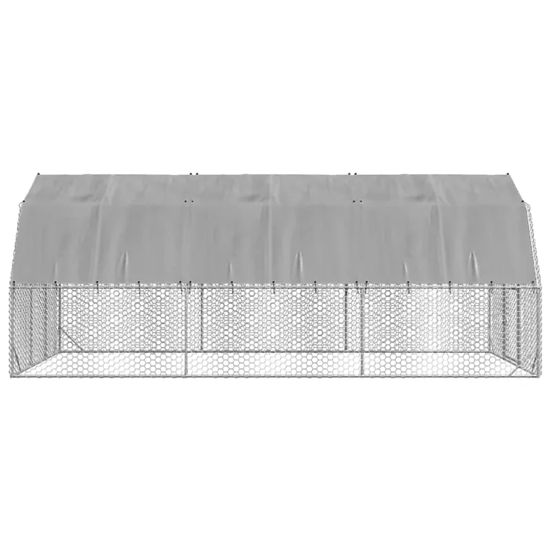 vištienos bėgimas su stogu 2,5x6x2,25 m cinkuoto plieno