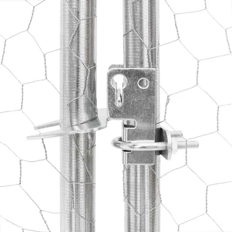vištienos bėgimas su stogu 2,5x10x2,25 m cinkuoto plieno