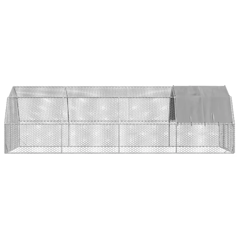 vištienos bėgimas su stogu 2,5x8x2,25 m cinkuoto plieno