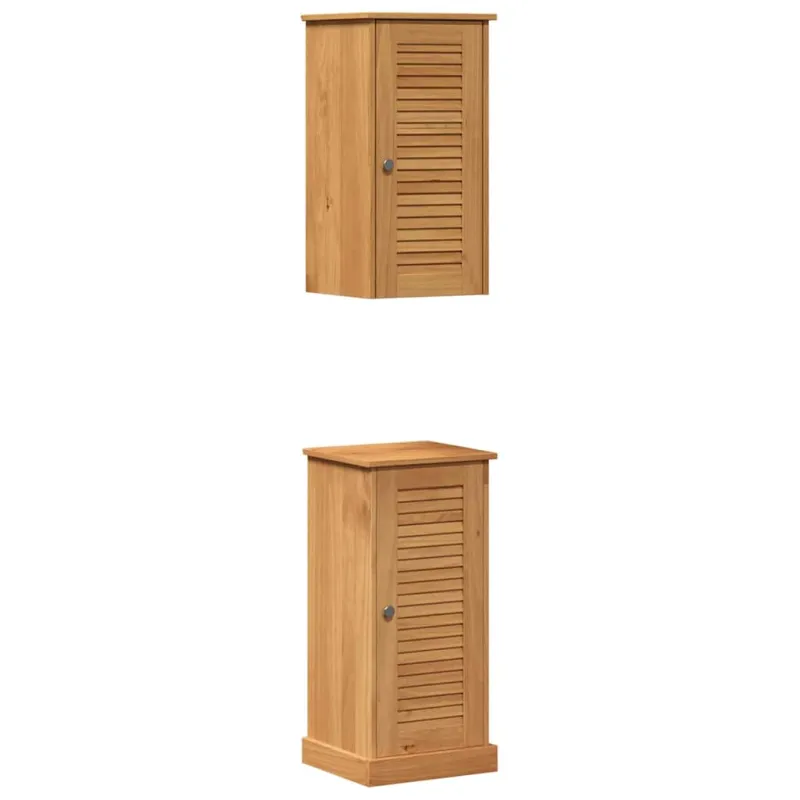 Vonios baldų rinkinys su lentyna VIGO 2 pcs Ruda ir medaus ruda