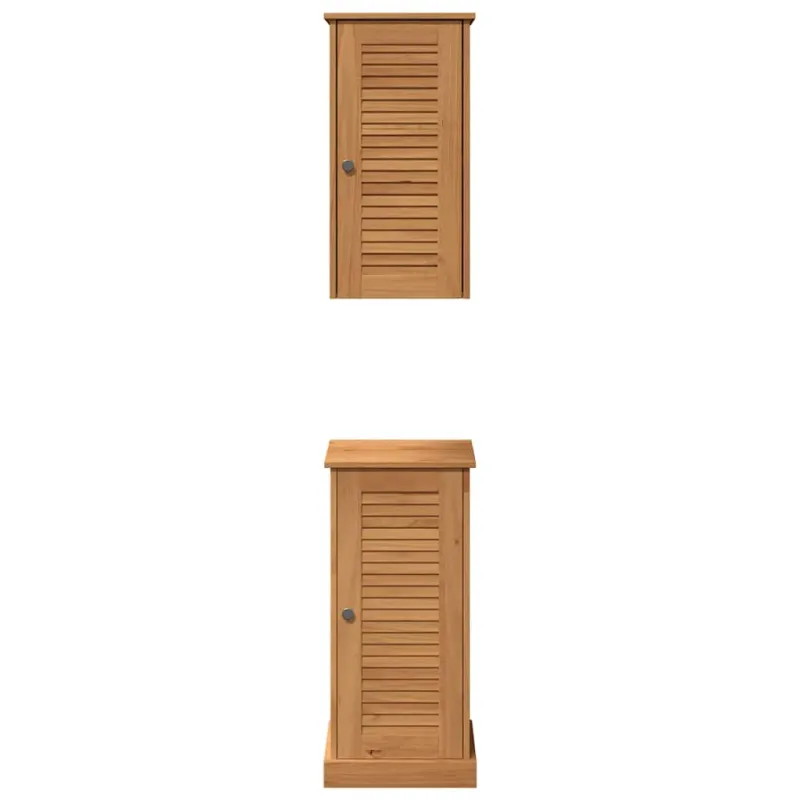 Vonios baldų rinkinys su lentyna VIGO 2 pcs Ruda ir medaus ruda