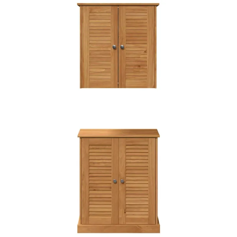Vonios baldų rinkinys su lentyna VIGO 2 pcs Ruda ir medaus ruda