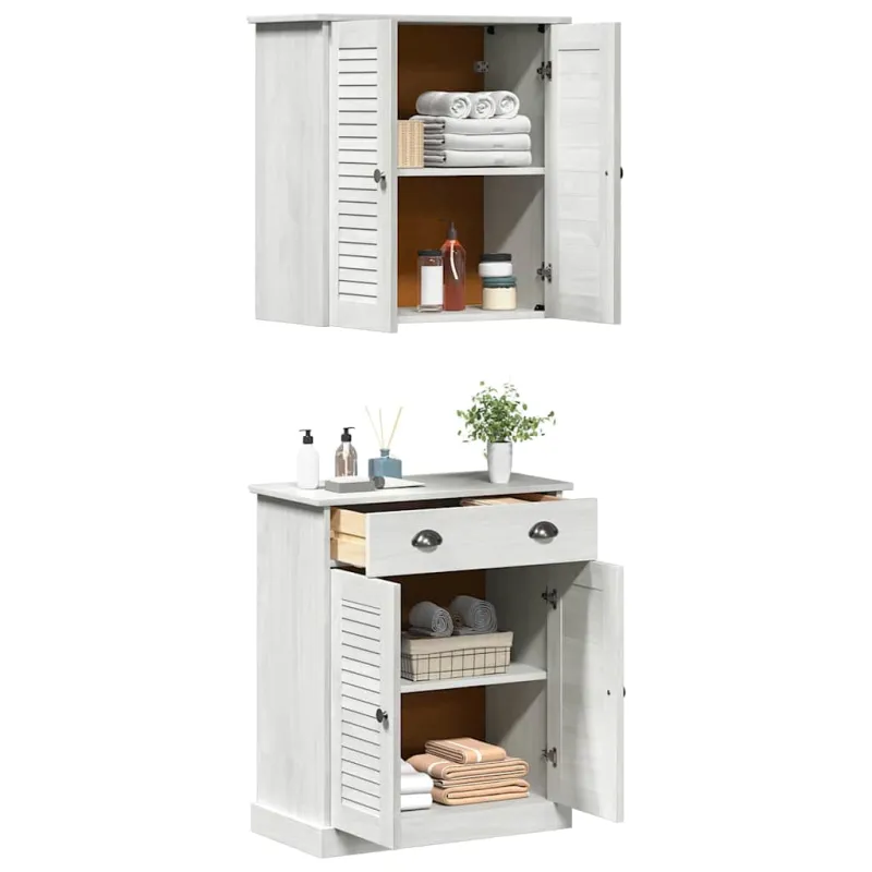 Vonios baldų rinkinys VIGO 2 pcs Balta ir senovinė balta